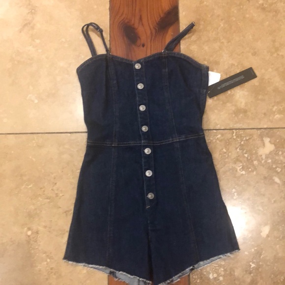 NWT HUDSON bustier DENIM romper - Picture 2 of 12
